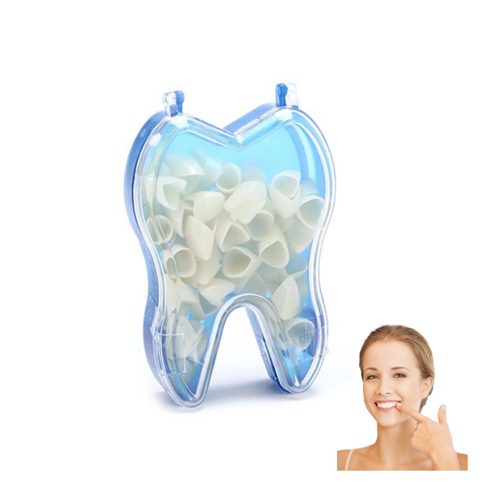 50 Pcs Dental Temporary Crown Kit - Mixed Sizes Tooth Caps for Broken Teeth, Front Cap Covers for Adults | Temporary Teeth Implants & Dentales Temporales | Perfect for Emergency Dental Repair, Cosmetic Smile Enhancement & Dental Practice Use