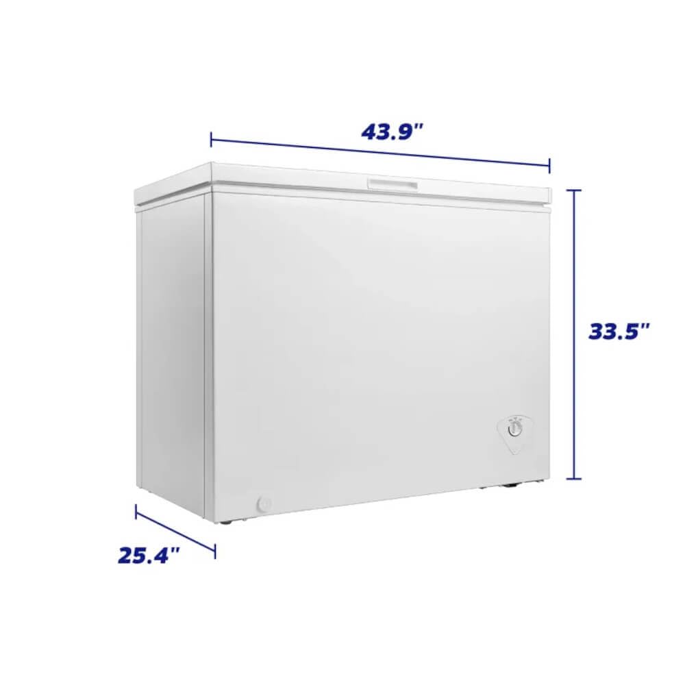 Element ECF10MD1BW 10.2 Cubic Feet White Chest Freezer - Compact Deep Freezer for Home, Garage, or Basement Storage - Perfect for Frozen Food, Meat, Ice Cream, and Bulk Groceries