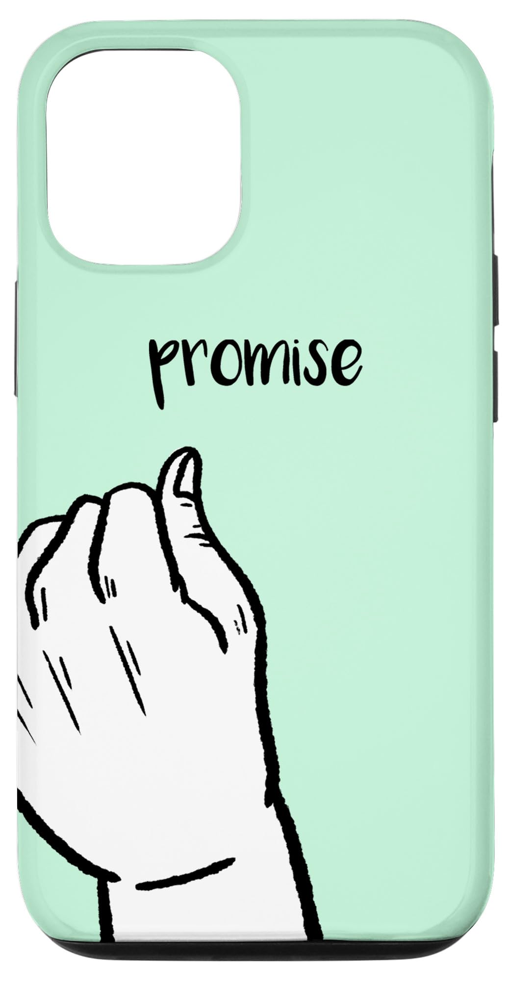 iPhone 12/12 Pro Phone Case - Best Friend Matching Gift with Promise Right Hand Pinky Swear Design - Perfect for Couples, BFFs & Friendship Gifts (Compatible with iPhone 12/12 Pro)