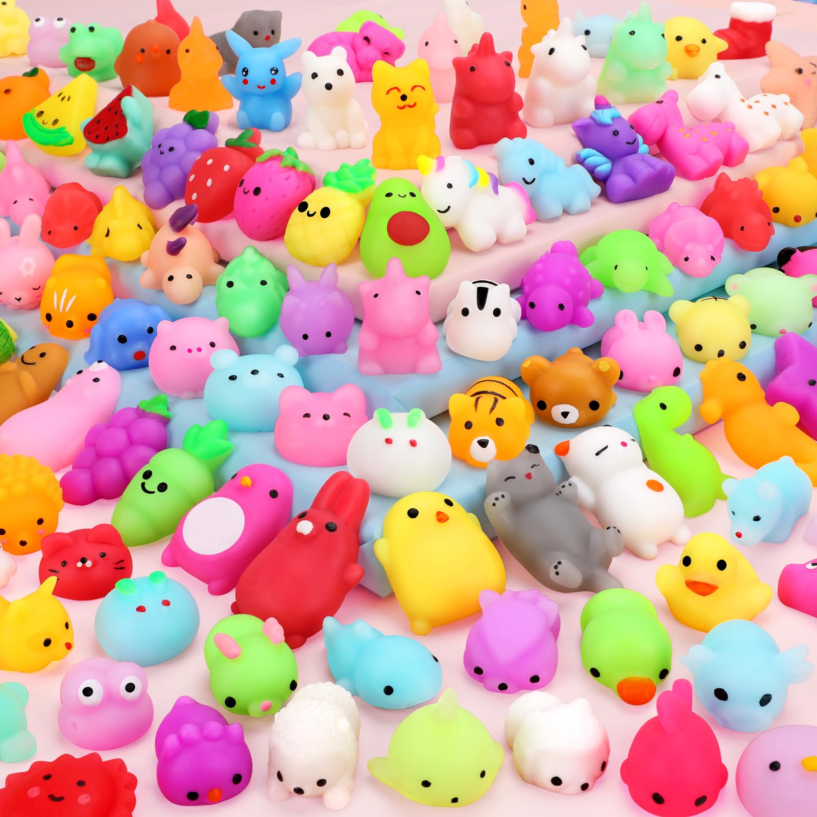 75Pcs Kawaii Squishy Toys for Kids - Stress Relief & Party Favors for Classroom, Birthday Gifts
