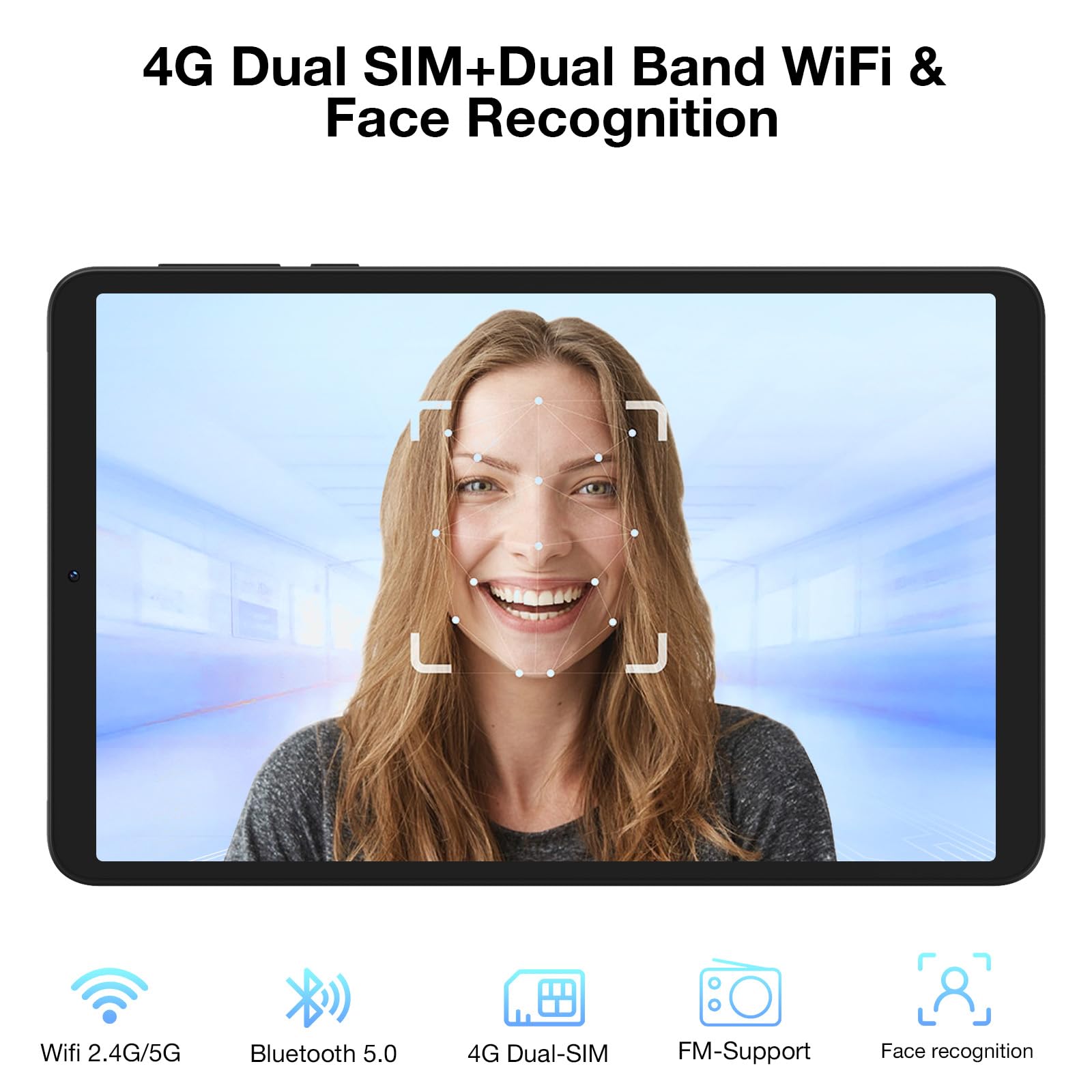 DOOGEE T20 Mini Tablet 8.4 Inch - 2.3K Display, 9GB RAM (4+5), 128GB Storage (Expandable to 1TB), 5060mAh Battery, Octa-Core Processor, 13MP+5MP Dual Camera, Android 13, TÜV Certified, Dual-Band WiFi, GPS - Purple | Portable Tablet for Work, Study, Entertainment & Travel