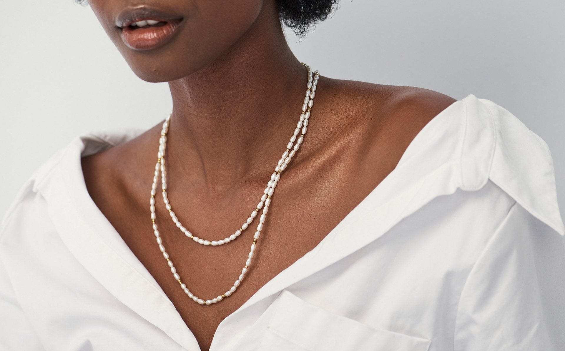 18k Gold Plated Short Seed Pearl Beaded Necklace - Elegant Pearl Jewelry for Women, Perfect for Weddings, Parties & Everyday Wear