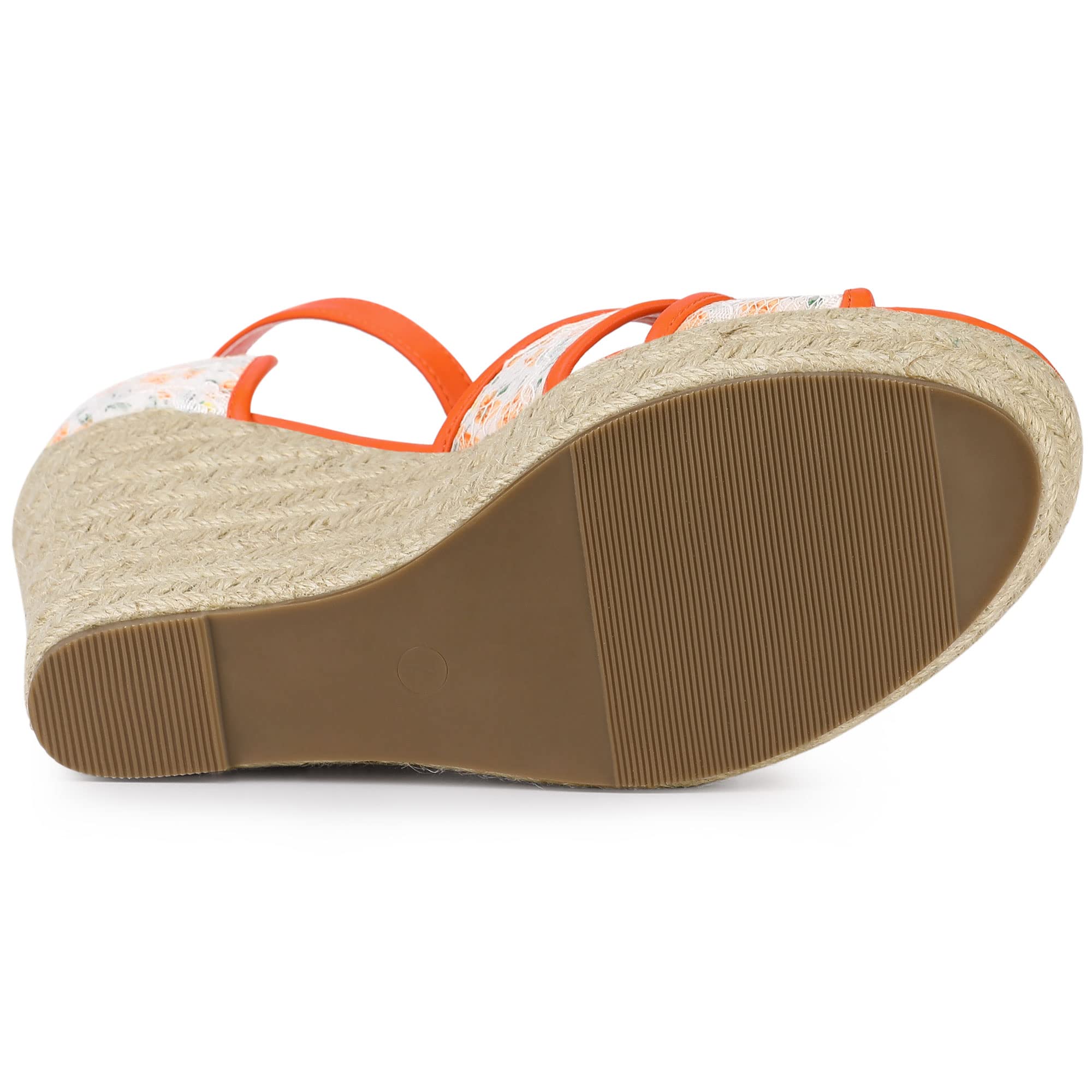 Allegra K Women's Espadrilles Lace-Up Wedge Sandals - Comfortable Summer Casual Shoes for Beach, Vacation & Outdoor Wear