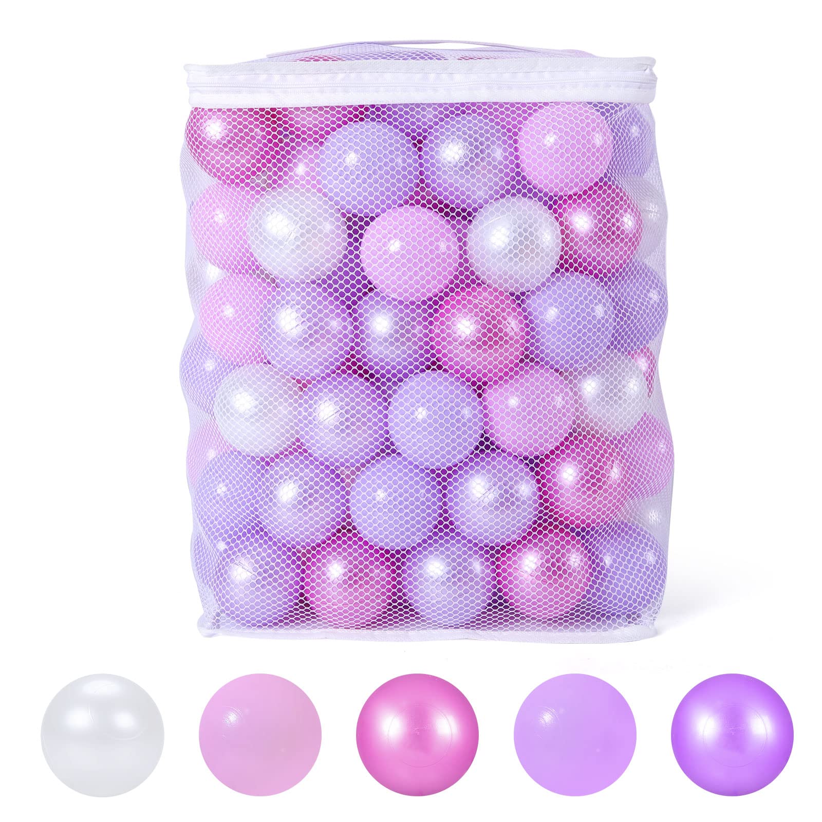 **GOGOSO 50/100/200 Pack Non-Toxic Crush-Proof Plastic Ball Pit Balls for Toddlers – 2.2 Inch Safe Play Balls for Indoor & Outdoor Kids Playpen, Daycare, and Sensory Play**