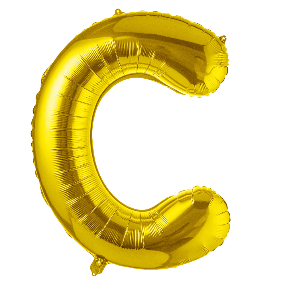 Balloonify Gold Mylar Letter C Balloon - 40 Inch Large Foil Alphabet Balloon for Birthday Party Decorations, Baby Shower, Wedding & Anniversary Celebrations - 1 Count Box