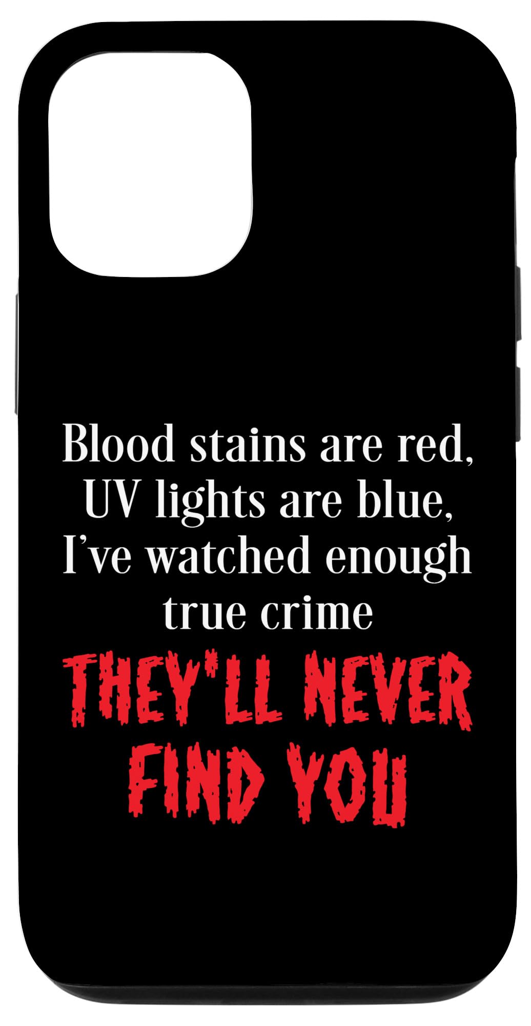 iPhone 12/12 Pro True Crime Horror Serial Killer Case - Protective Phone Cover for Crime Enthusiasts | Perfect for True Crime Fans, Podcast Listeners & Mystery Lovers