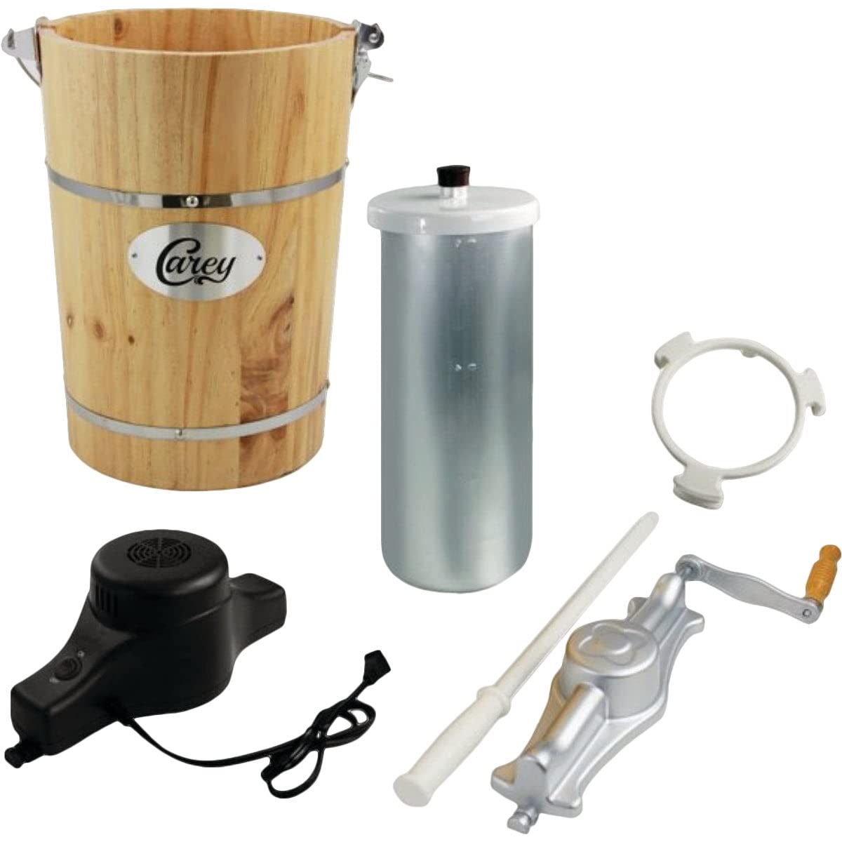 CAREY WICM-2CY 6-Quart Electric Ice Cream Maker Machine - Brown - Perfect for Homemade Ice Cream, Gelato, Sorbet & Frozen Yogurt - Great for Parties, Family Gatherings & Summer Treats