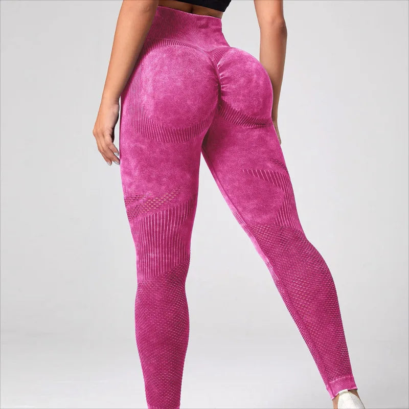 Women's Seamless High Waist Yoga Pants - Bubble Butt Push Up Scrunch Leggings for Gym & Fitness - Comfortable Workout Tights for Running, Yoga & Lounge Wear