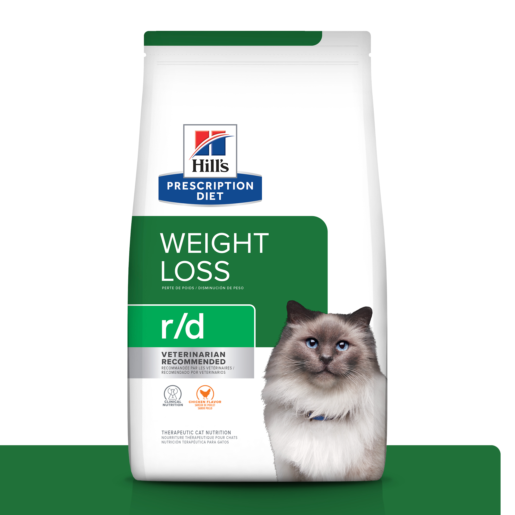 Hill's Science Diet Feline R/D Weight Reduction Dry Cat Food - High Protein, Low Calorie for Healthy Weight Management - Perfect for Indoor Cats & Overweight Pets