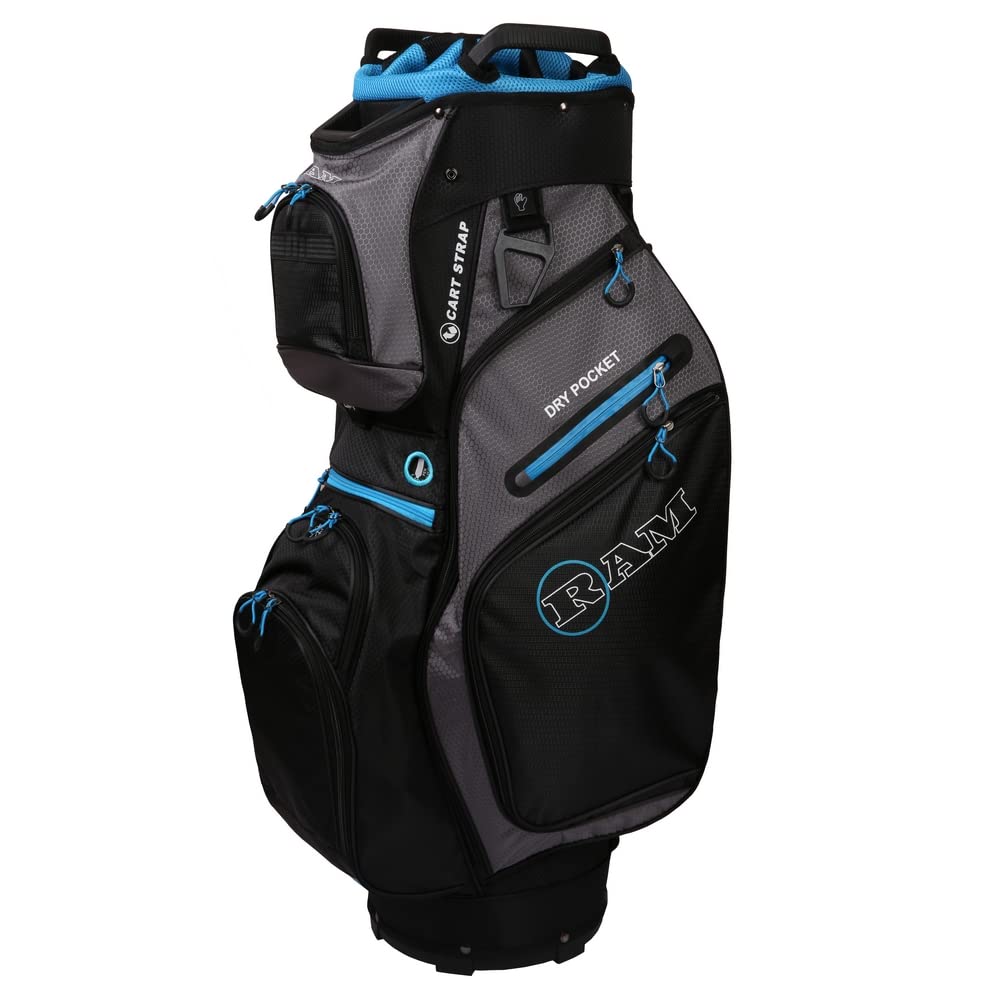Ram Golf FX Deluxe 14-Way Full Length Dividers Golf Cart Bag - Perfect for Tournaments & Weekend Rounds