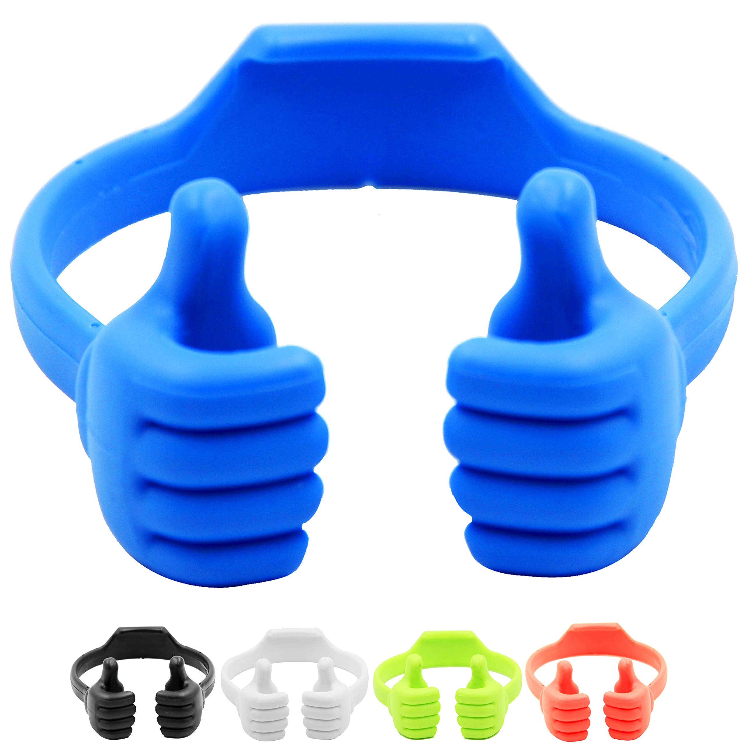 Honsky 5-Pack Universal Flexible Cell Phone Stand - Multi-Angle Adjustable Phone Holder for Desk, Compatible with Smartphones & Tablets (Blue, Black, Green, White, Pink) - Perfect for Home Office, Travel, and Video Watching