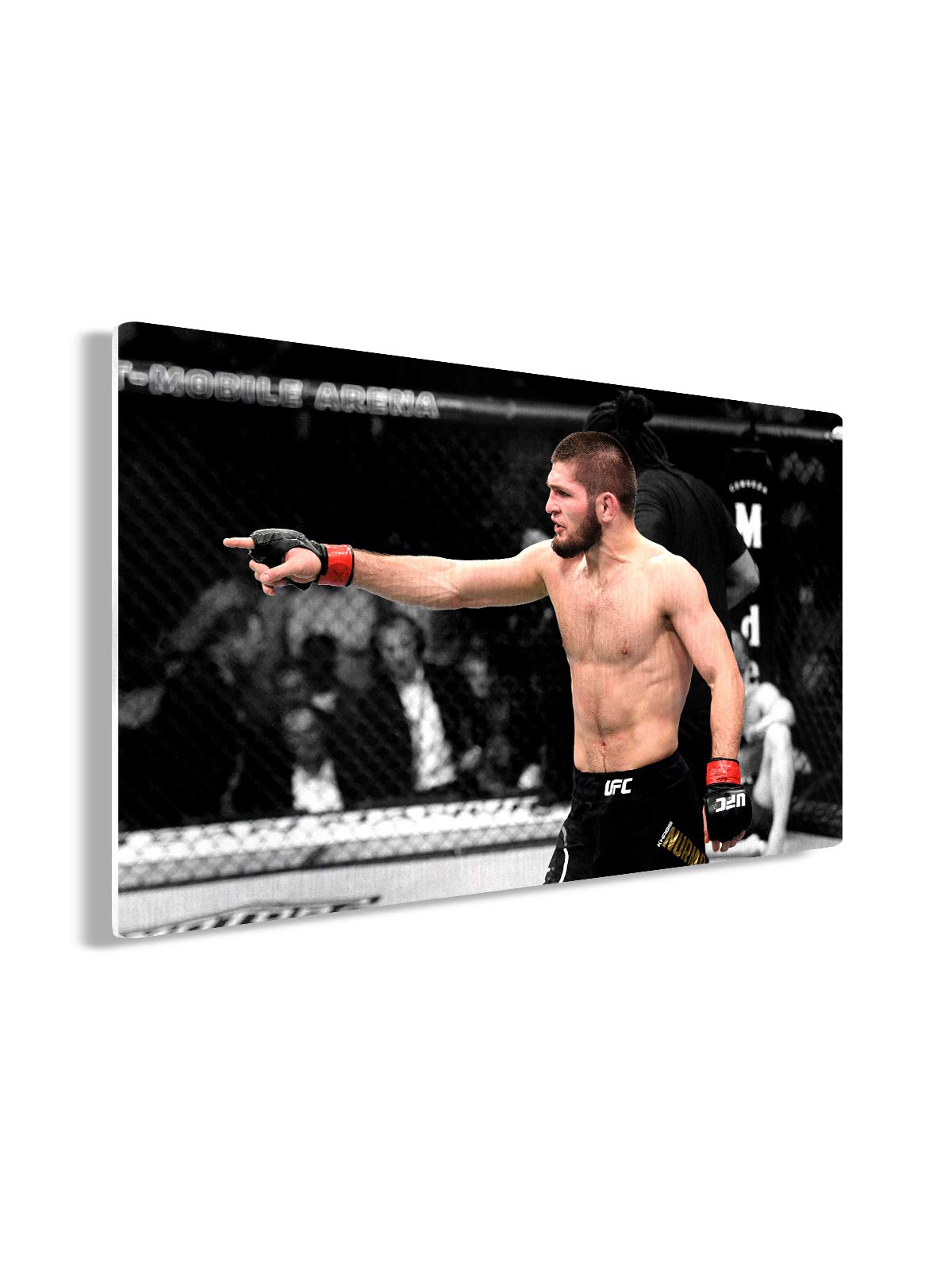 Khabib Nurmagomedov Funny Ugly Christmas Sweater Boxing Metal Print Wall Art - 30x40 Inch UFC Home Decor for Man Cave, Gym & Holiday Gifts