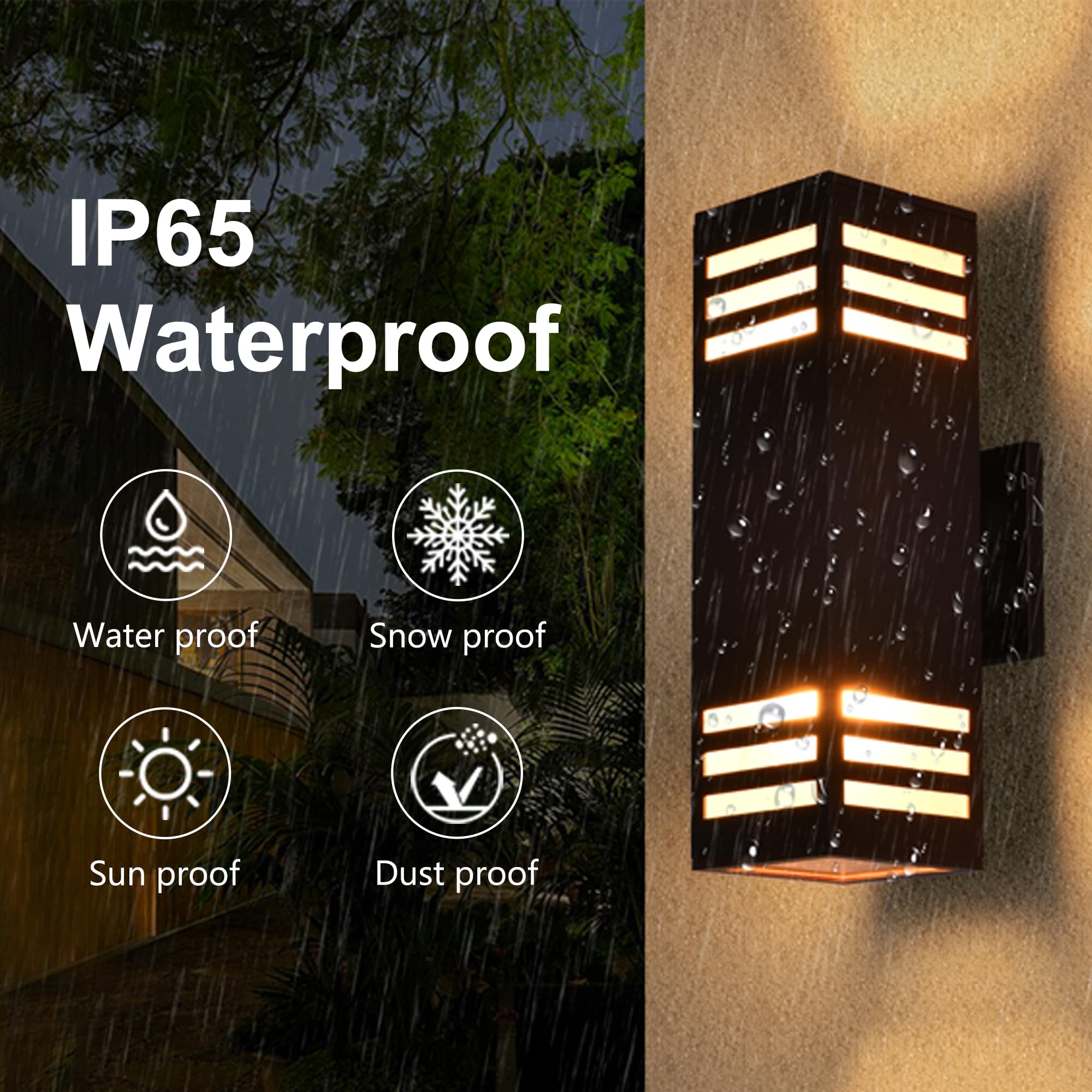 Housen Solutions IP65 Waterproof Outdoor Wall Lights - Oil Rubbed Bronze Aluminum Exterior Light Fixture for Porch, Garage & House | Weatherproof, Durable & Energy-Efficient Outdoor Lighting for Home Security & Curb Appeal