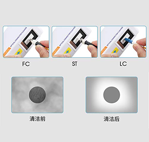 High-Quality Fiber Optic Connector Cleaning Kit - 1.25mm & 2.5mm Cleaner Pens, Cassette & Replacement Tapes for FC SC ST LC MU Connectors - Perfect for Network Maintenance, Data Centers & Telecom Equipment Cleaning