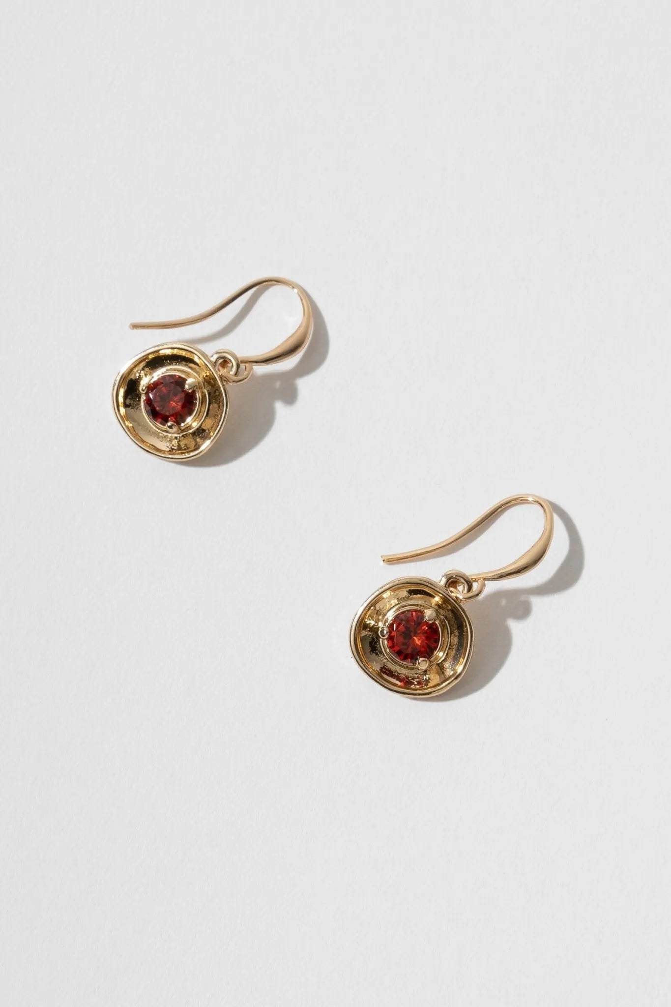 14K Gold Disc Charm Earrings for Women - Minimalist Dainty Hoop Earrings for Everyday Wear, Gift Giving & Special Occasions