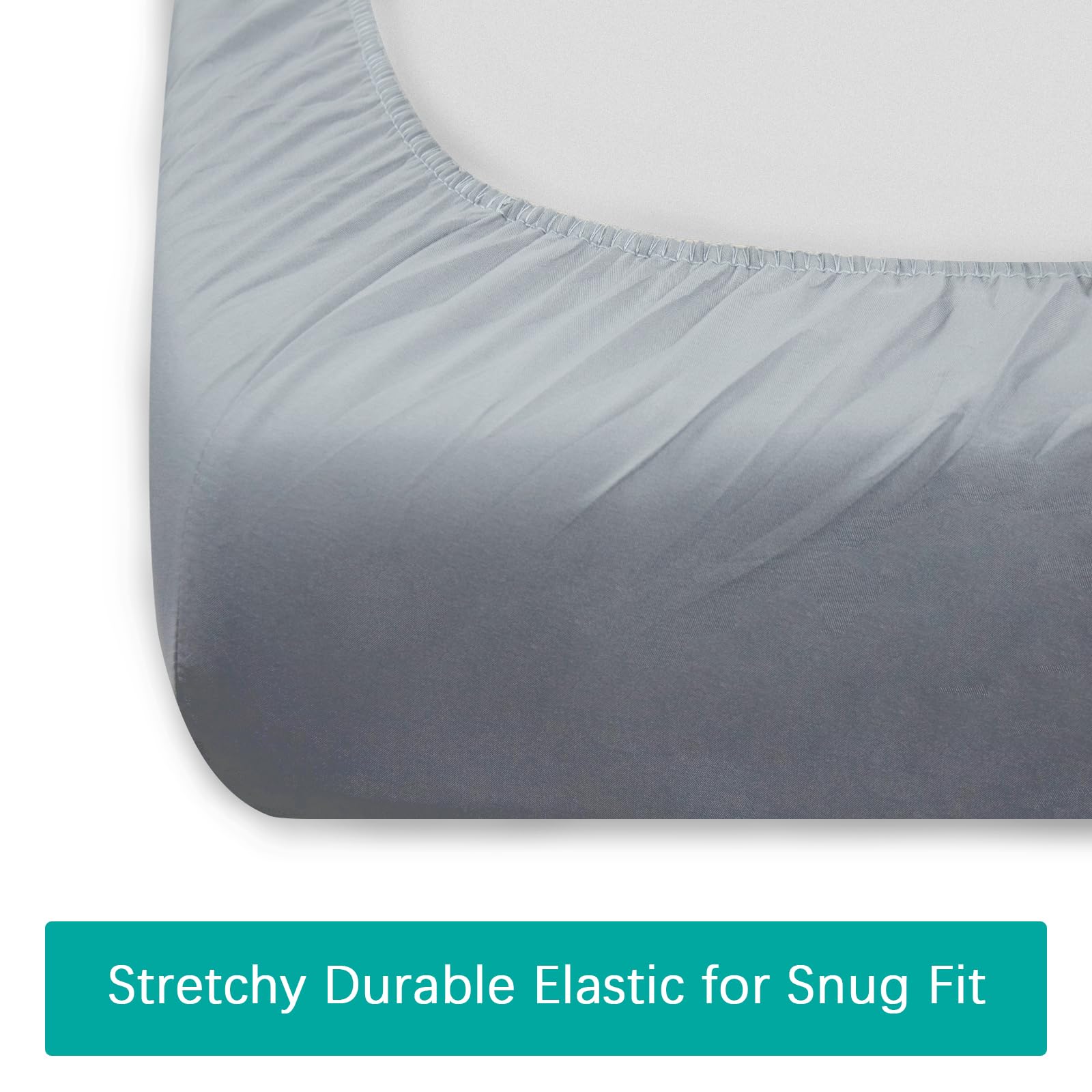 Biloban 4-Piece Ultra Soft Toddler Bedding Set - Breathable Crib Sheet Set with Quilted Comforter, Fitted Sheet, Flat Sheet & Envelope Pillowcase (Grey) - Perfect for Nursery, Daycare & Cozy Toddler Sleep