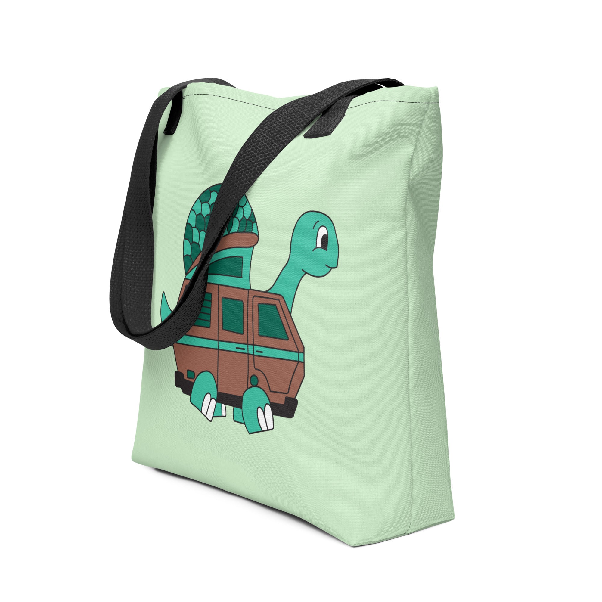 Tom Turtle Tote Bag - Cute Turtle Pattern Canvas Tote Bag for Women, Reusable Grocery Shopping Beach Bag (Perfect for Shopping, Beach Trips & Daily Use)