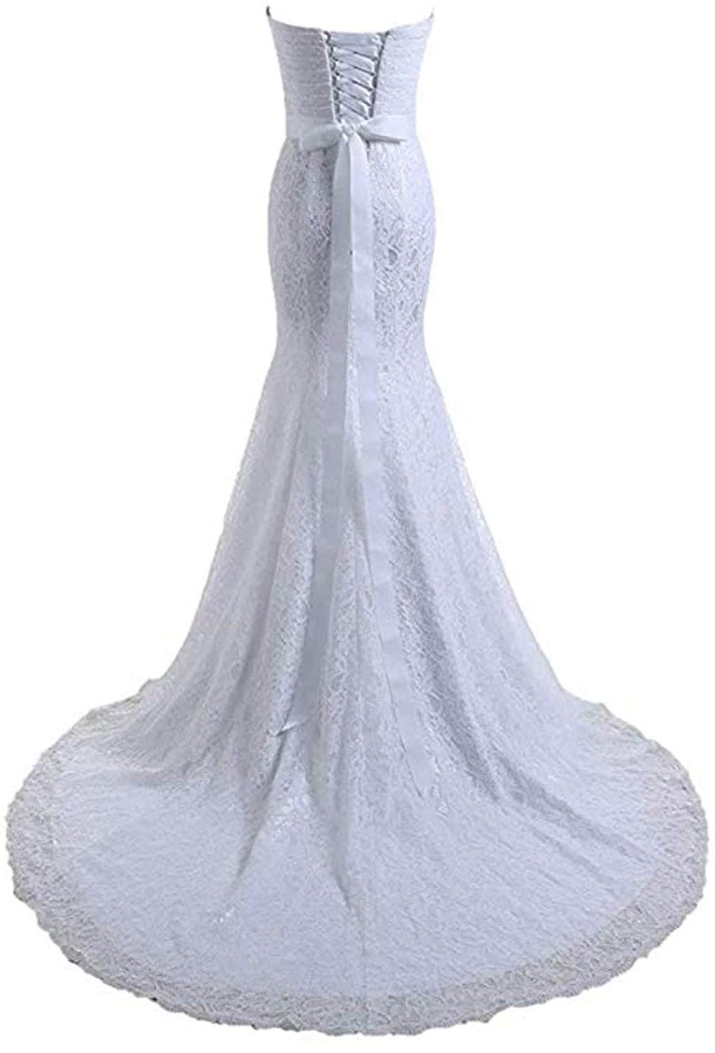 Elegant Lace Mermaid Wedding Dress for Women – Perfect for Beach, Church & Formal Bridal Ceremonies