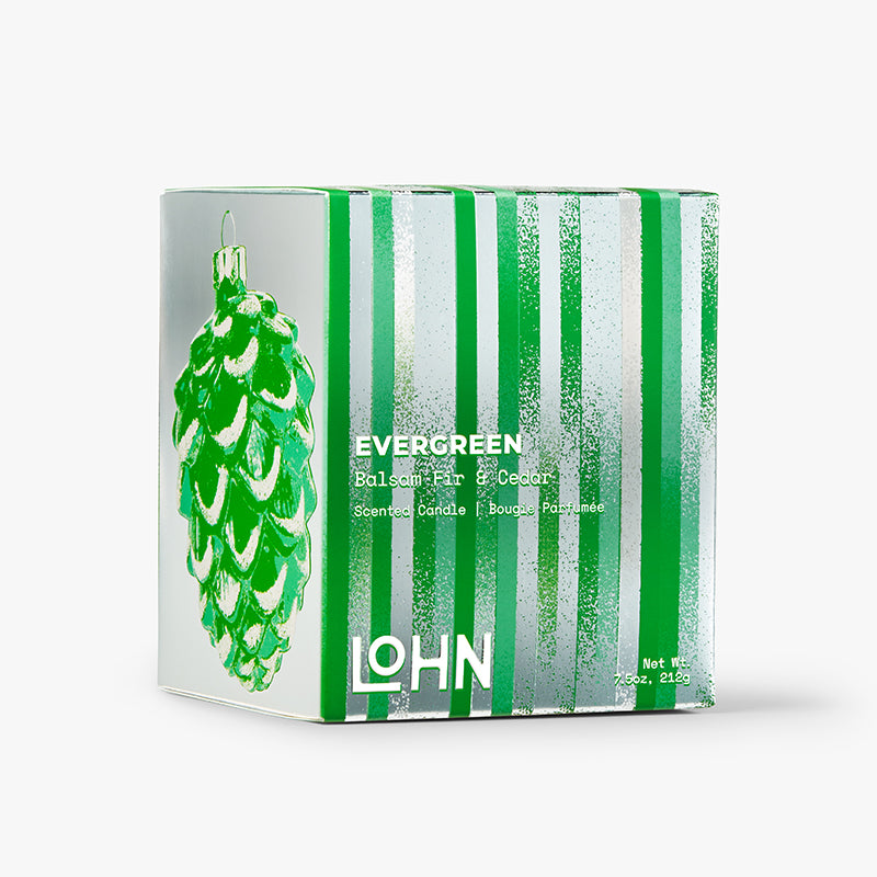 EVERGREEN Scented Candle - Balsam Fir & Cedar Aromatherapy for Relaxation | Home Decor, Yoga Meditation & Cozy Winter Nights