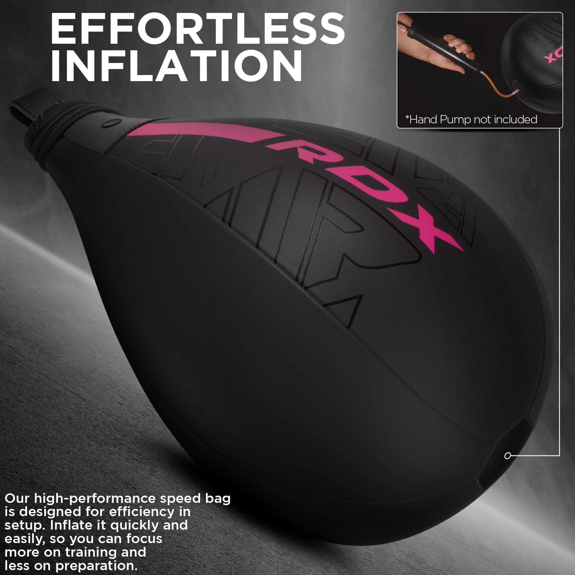RDX Speed Bag Boxing Ball and Swivel Set - Premium Maya Hide Leather Punching Bag with Extra Bladder for MMA, Muay Thai, Boxing Training | Home Gym Equipment for Cardio & Martial Arts Workout | Perfect for Boxing Drills, Fitness Routines & Combat Sports Practice