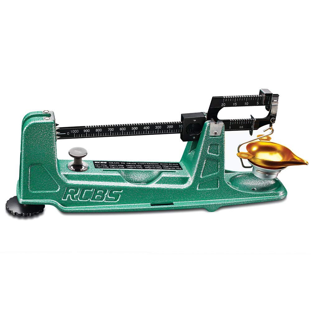 RCBS 98916 M1000 Mechanical Scale - Precision Digital Reloading Scale for Bullets & Ammunition (Green) | Ideal for Reloading Bench, Shooting Range & Hunting Accessories