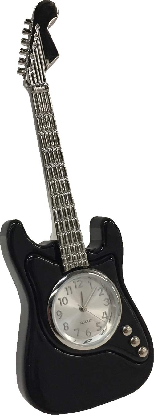 Black Guitar Wall Clock - Unique Musical Decor for Home, Studio & Music Lovers | Perfect Gift for Guitarists & Musicians