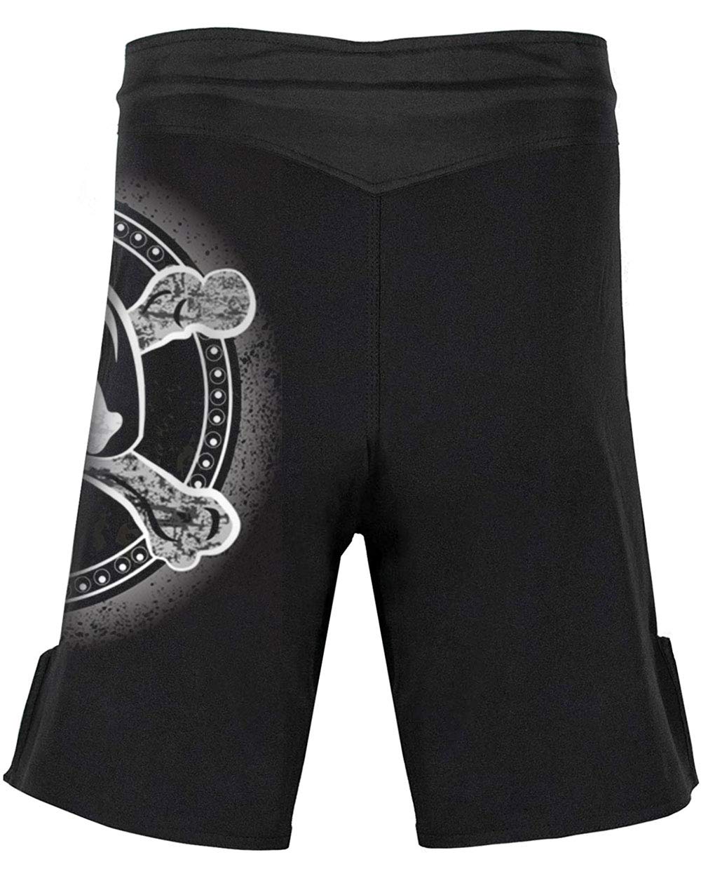 CHOO Men's Skull Crossbones Jiu Jitsu No Gi Undershirt & Base Layer Pants Set - MMA, BJJ Training & Grappling Workout Gear for Martial Arts (Small)