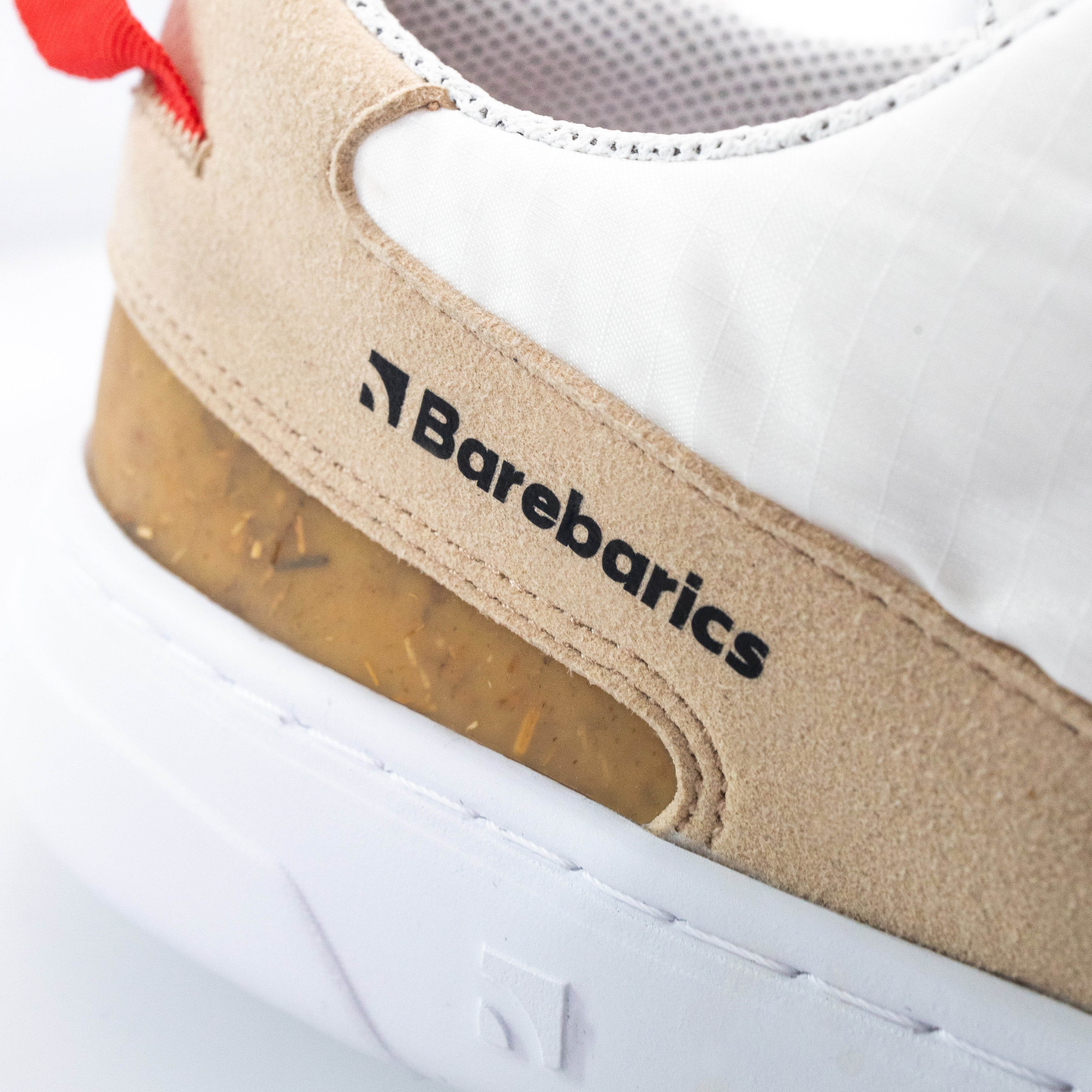 Barefoot Sneakers Barebarics Revive Beige & White - Minimalist Comfort Shoes for Running, Walking & Gym Workouts