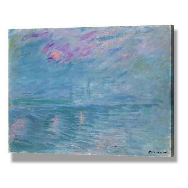 Claude Monet Waterloo Bridge 1899-1903 Canvas Wall Art Print - Impressionist Painting for Living Room, Bedroom & Office Decor | Home & Office Wall Decor