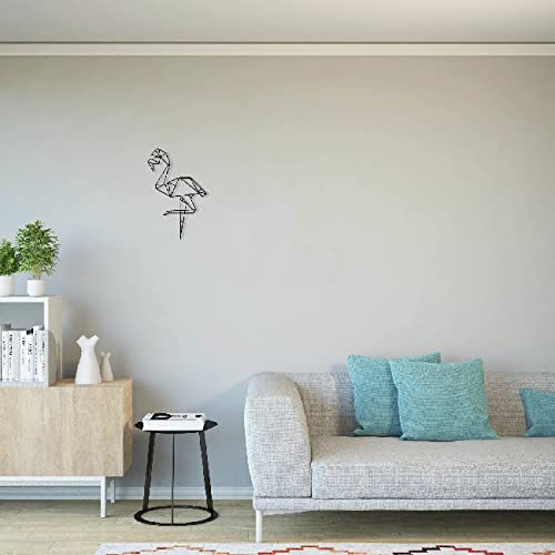Flamingo Black Cold Rolled Steel Wall Art - Modern Home & Office Decor for Living Room, Bedroom, Dining Area | Elegant Metal Wall Sculpture for Contemporary Interior Design