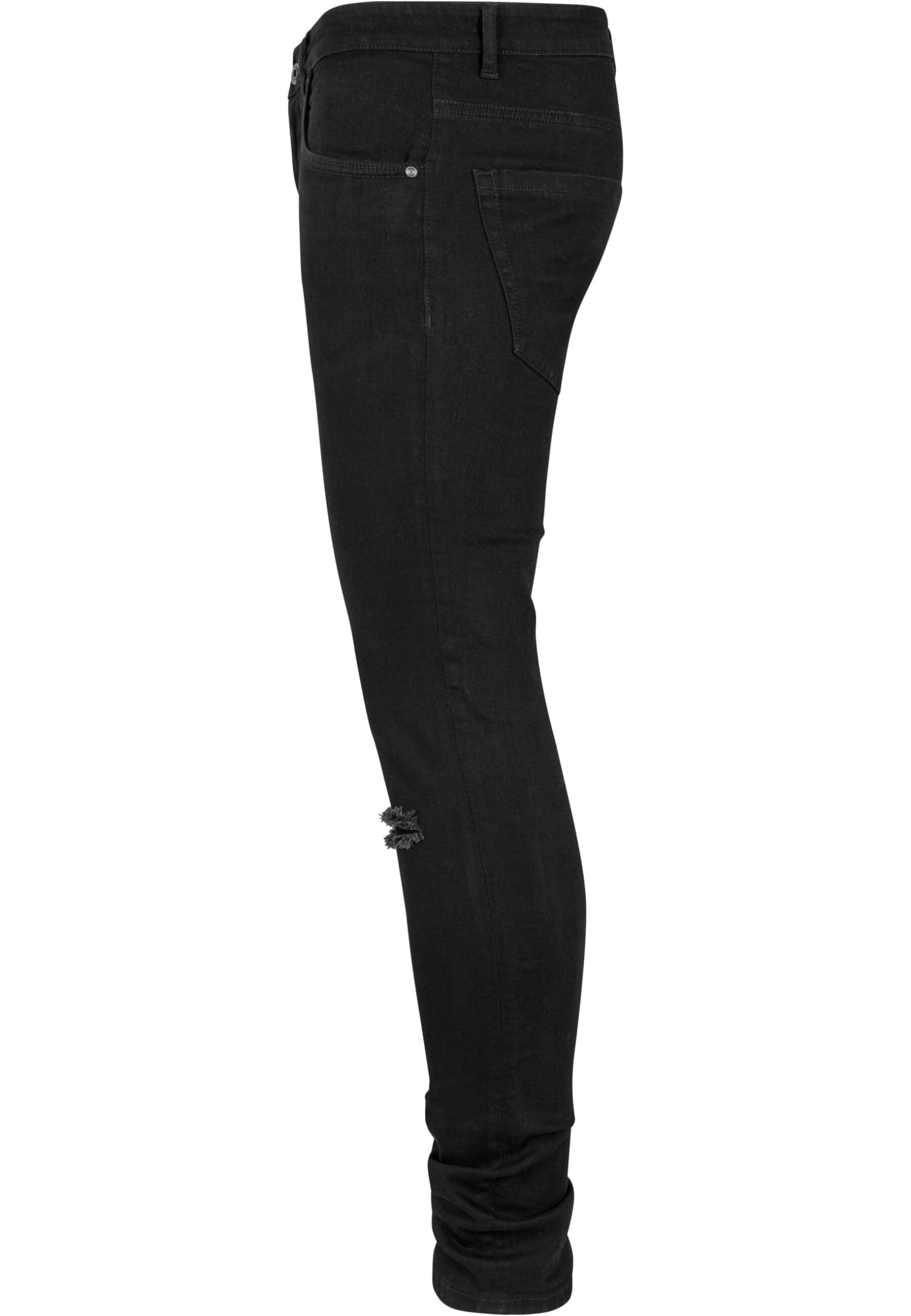 Slim Fit Knee Cut Denim Jeans for Women - Black Wash Size 28 - Perfect for Casual Wear, Street Style & Everyday Comfort