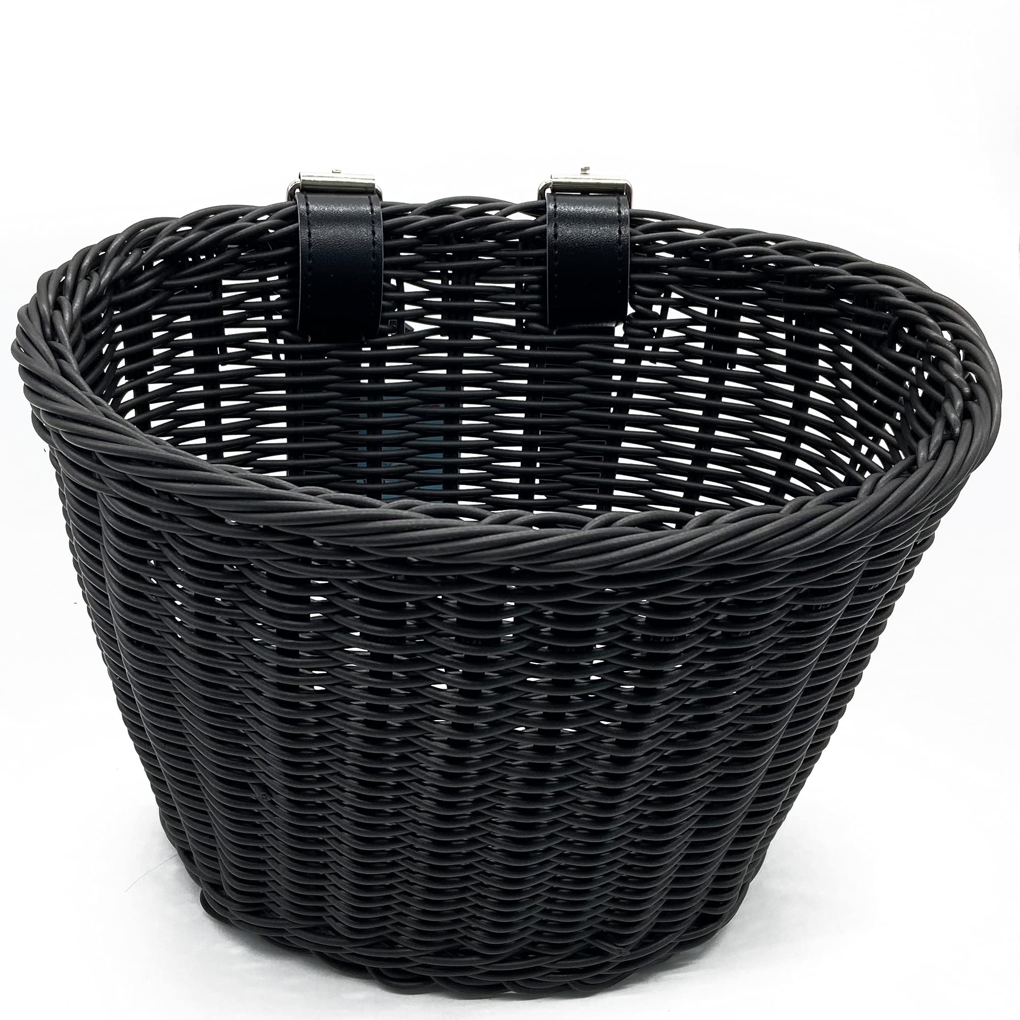 Stylish Bike Basket with Leather Strap - Easy to Install Front Handlebar Basket for Bicycles - Perfect for Groceries, Picnics & Commuting Accessories