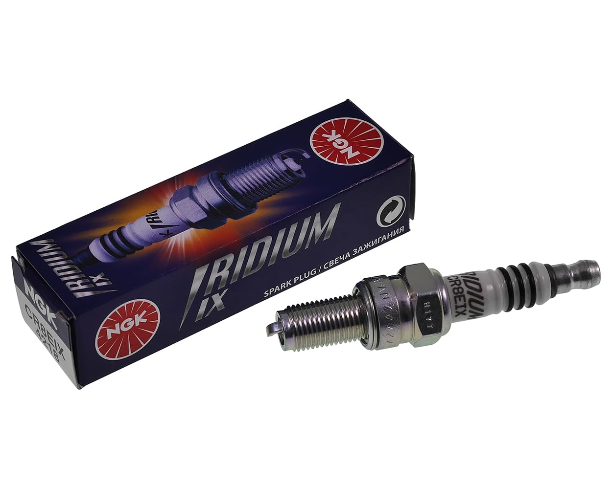 NGK CR8EIX Iridium Spark Plug (Stock #4218) - Single Unit - High Performance Spark Plug for Motorcycles, ATVs & Small Engines - Perfect for Honda, Yamaha, Suzuki & Kawasaki Models