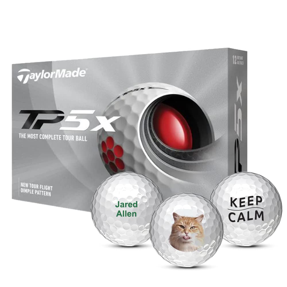 Premium TaylorMade TP5X Custom Logo Golf Balls - Personalized Golf Balls with Your Brand/Name - Perfect for Corporate Gifts, Tournaments & Pro Players