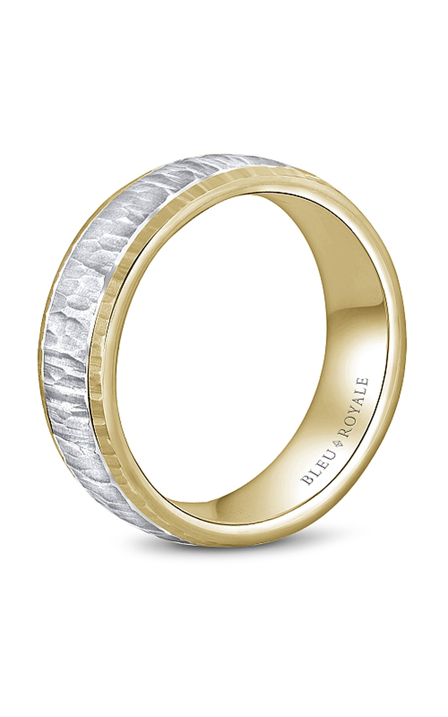 Bleu Royale Men's Wedding Band RYL 045WY75 - 14K White Gold Classic Wedding Ring for Men - Perfect for Engagement, Anniversary & Special Occasions