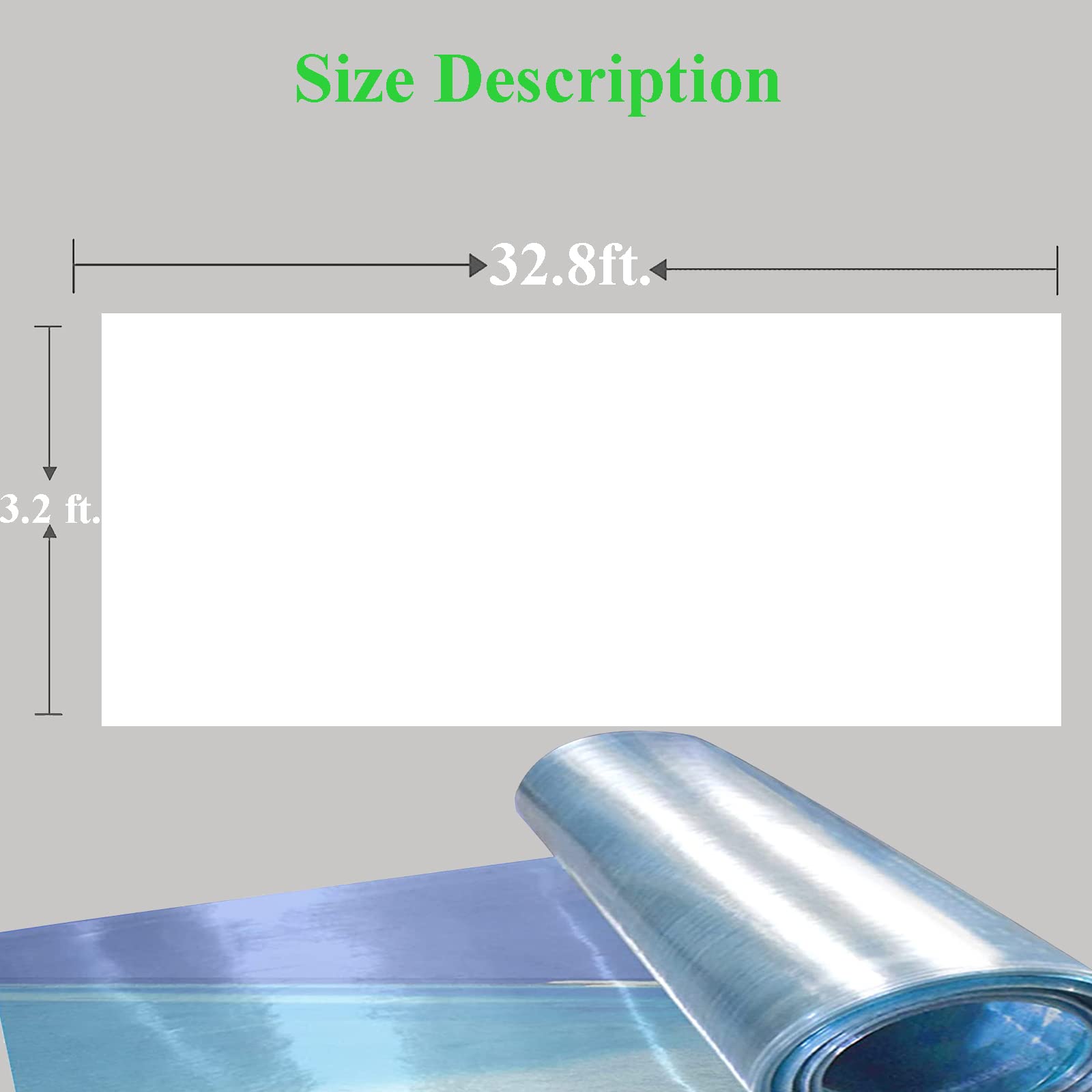 UV Resistant Polycarbonate Roofing Sheet - Clear Greenhouse Cover for Gardening, Farming, and Agriculture - Durable Canopy Panel (6.56ft x 3.2ft) - Perfect for Greenhouses, Patio Covers, and Outdoor Structures