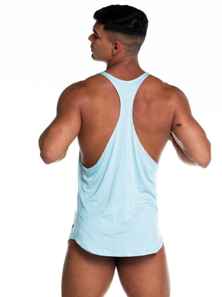 Gigo Forever Stringer Tank Top for Women - Light Blue Casual & Athletic Wear - Perfect for Yoga, Gym, Running and Everyday Outfits