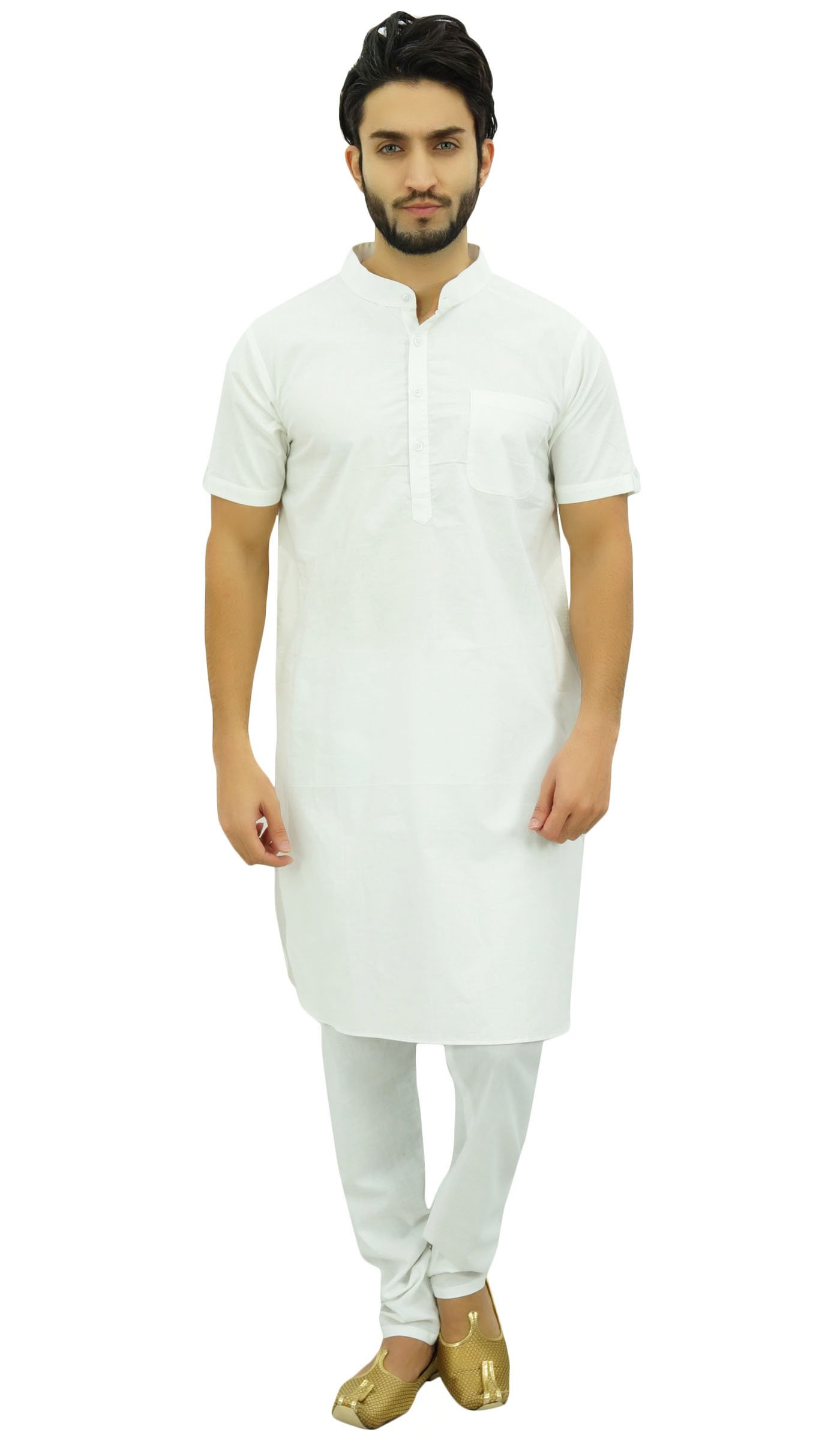Atasi Men's Ethnic Kurta Pajama Set - Traditional Indian Collar Punjabi Long Shirt for Casual Wear | Perfect for Festivals, Weddings & Cultural Events