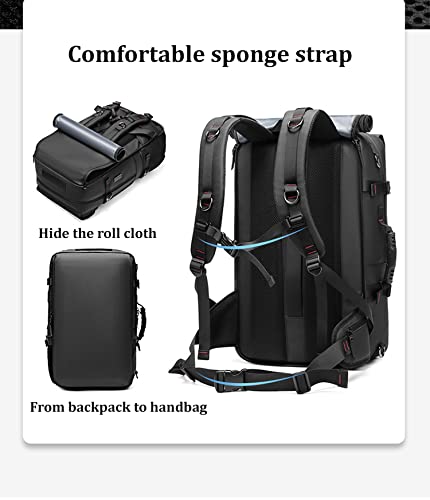 Waterproof 17 Inch Men's Travel Backpack with USB Charging Port & Shoe Compartment - 50L Business Laptop Backpack for Outdoor Trekking, Hiking, Camping - Perfect for Commuting, Business Trips & Adventure Travel