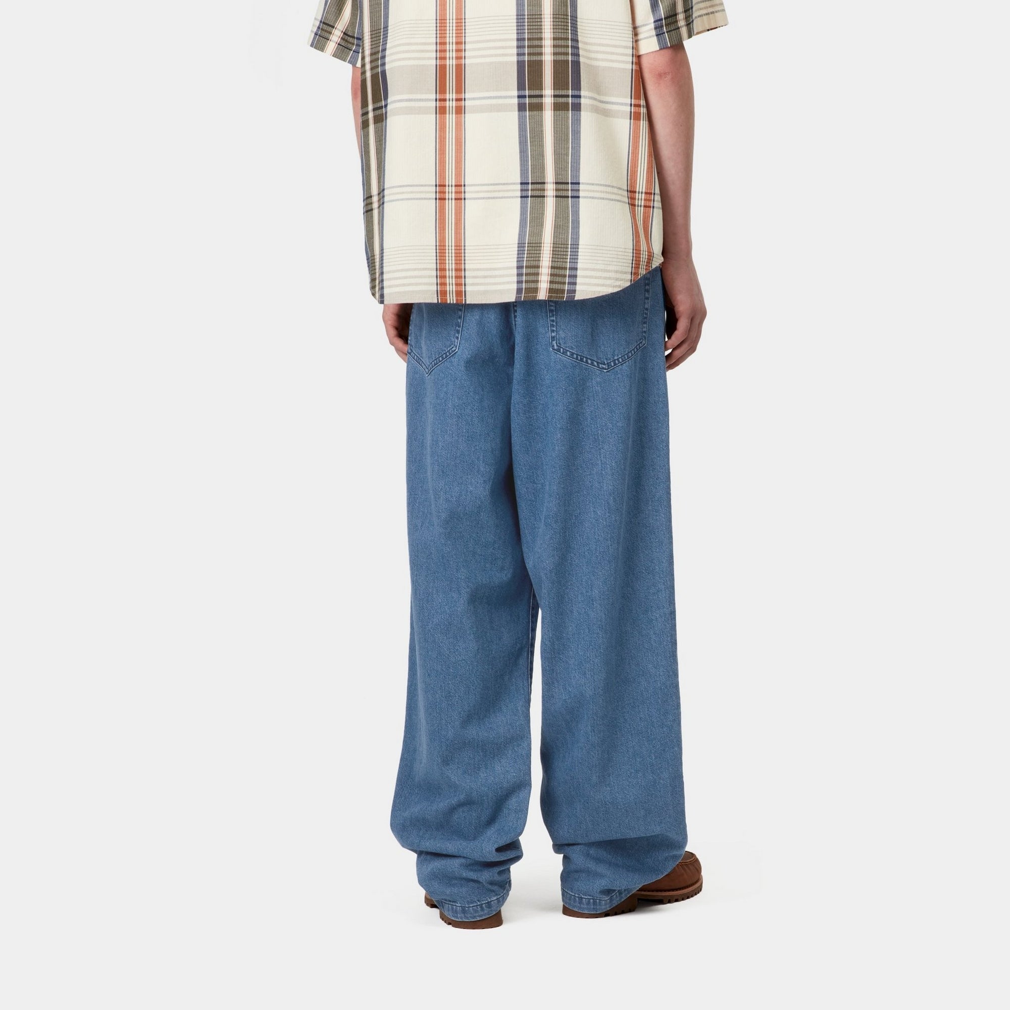 Lucas Men's Blue Stone Washed Denim Pants - Comfortable Casual Jeans for Everyday Wear, Work & Outdoor Activities