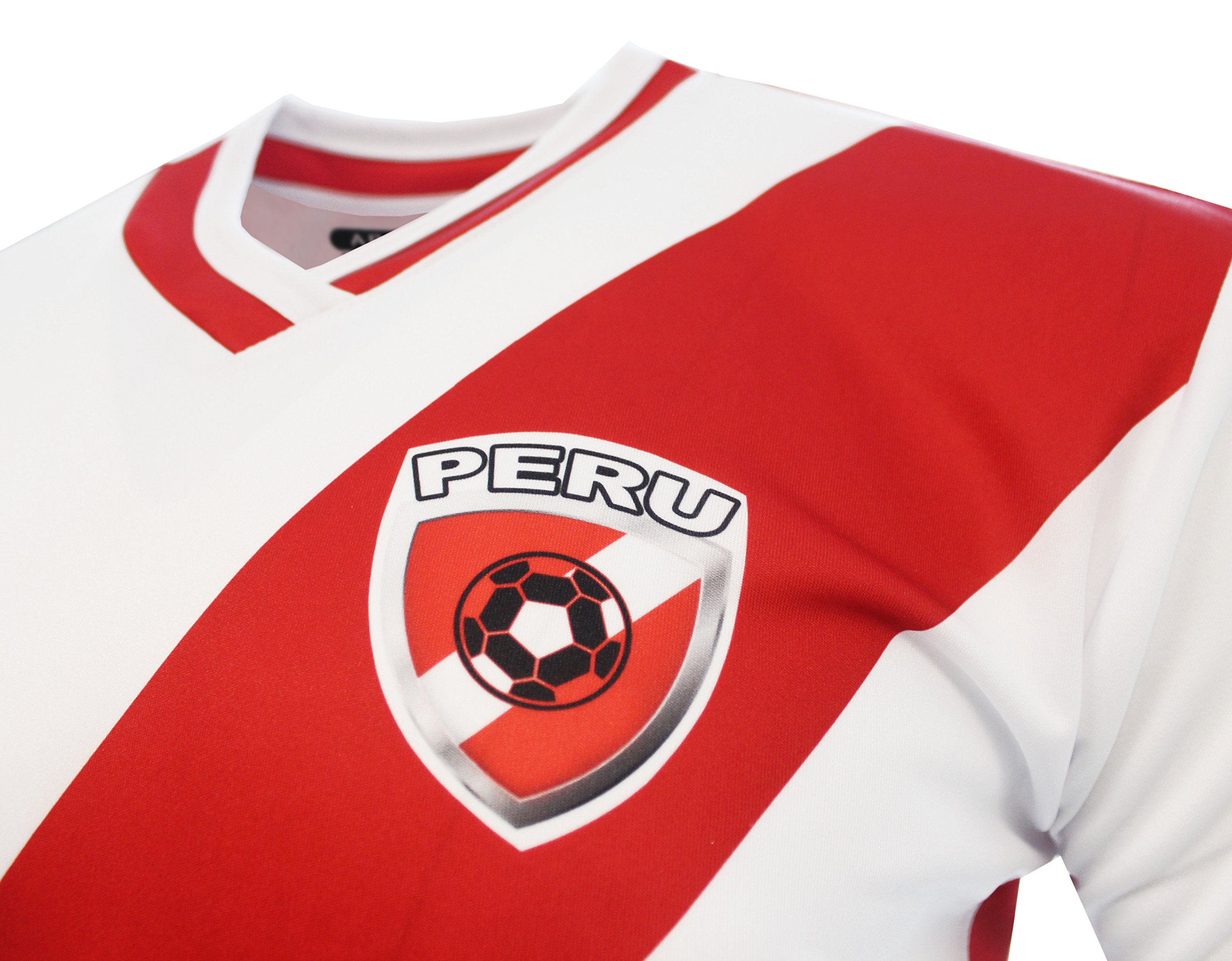 Authentic Peru National Team Fan Jersey for Men - Comfortable & Breathable Soccer Shirt for Games, Parties & Fan Events