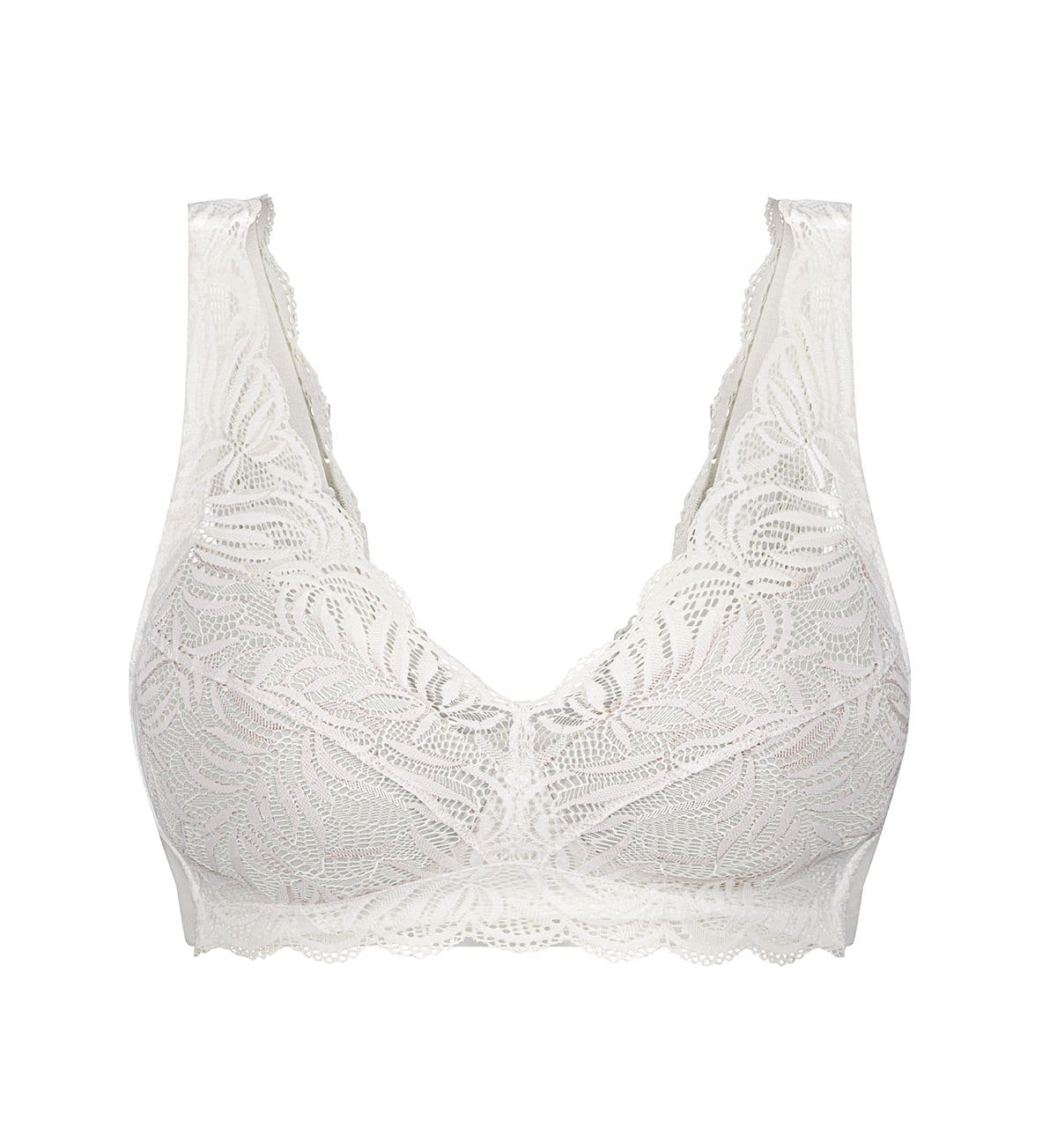 Wirefree Lace Bra - Comfortable Seamless Bralette for Women - Perfect for Everyday Wear, Yoga & Lounge