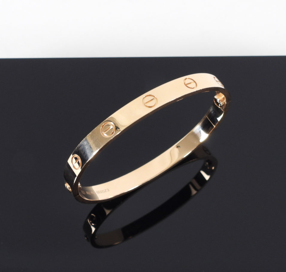 Cartier 18k Rose Gold Love Bracelet - Size 17 - Luxury Jewelry for Women, Anniversary & Valentine's Day Gift