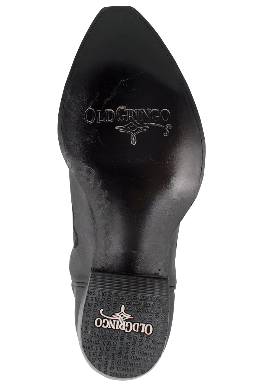 Old Gringo Viridiana Goat Leather Cowgirl Boots for Women - Black Western Riding Boots for Country Dancing & Rodeo Events