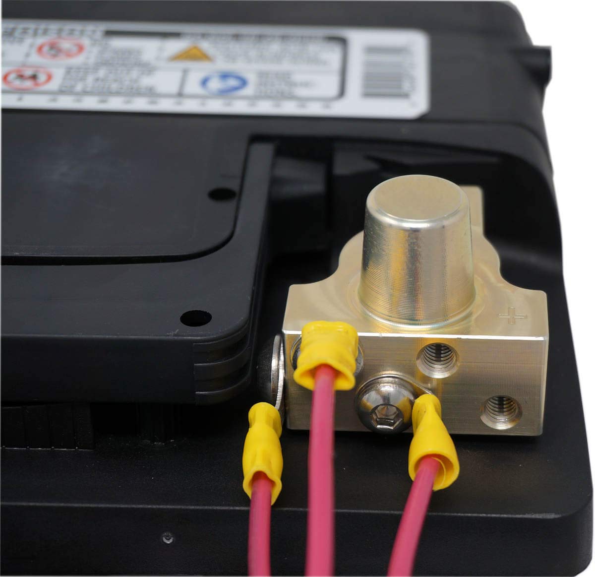 Hardline Products TT-M Terminal Tender for Round Post Batteries - Heavy Duty Battery Terminal Connector for Marine, RV & Automotive Use