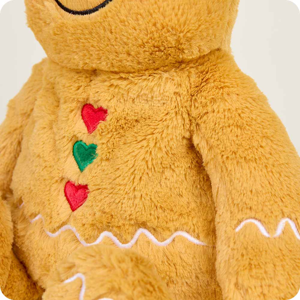 Gingerbread Girl Warmies - Microwaveable Plush Heating Pad for Kids & Adults - Perfect for Cold Weather, Stress Relief & Cozy Comfort at Home or Office