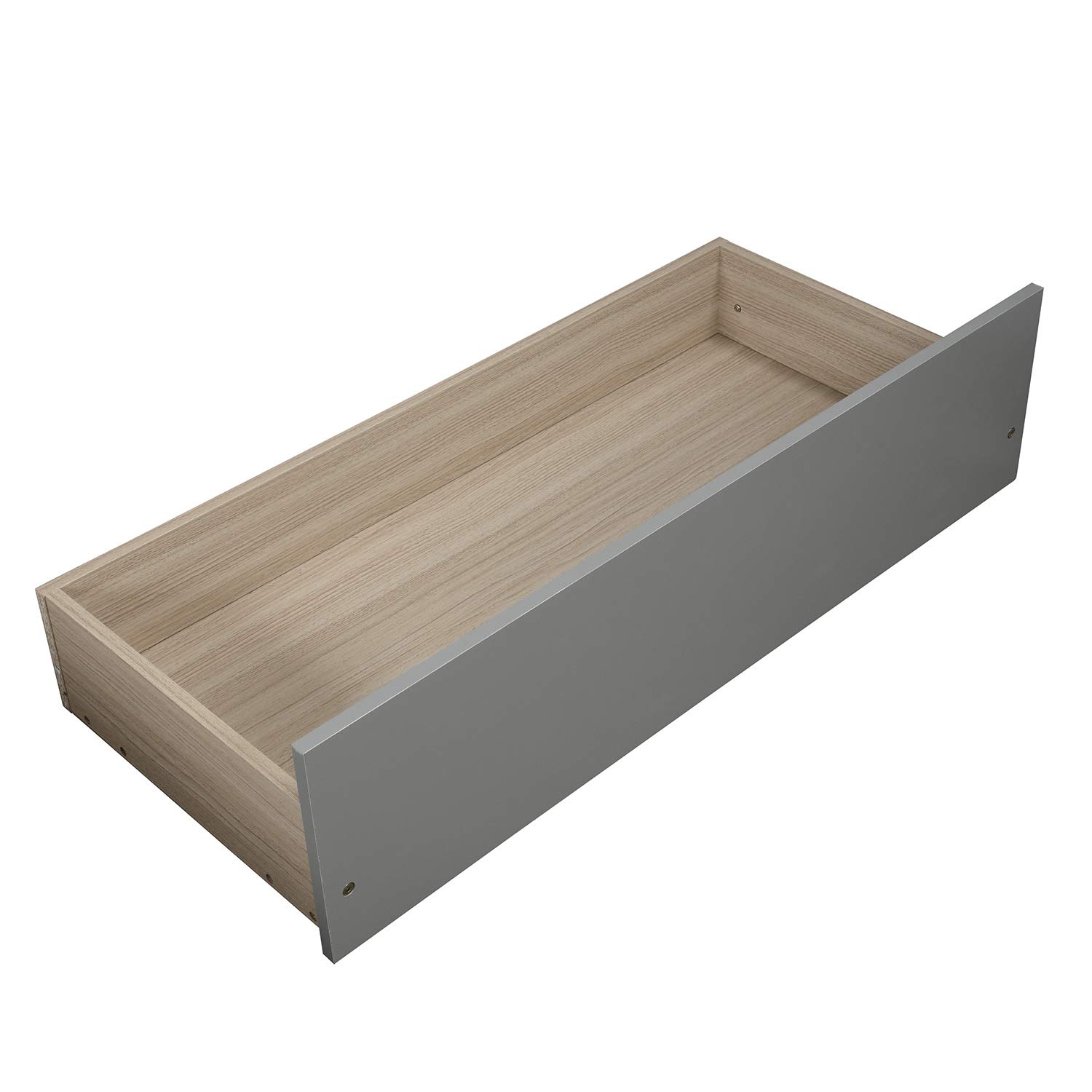 Harper & Bright Designs Twin Bed Frame with 2 Drawers - Solid Wood Platform Bed with Headboard & Footboard, Wood Slat Support - Grey - Perfect for Kids Room, Guest Bedroom & Small Spaces