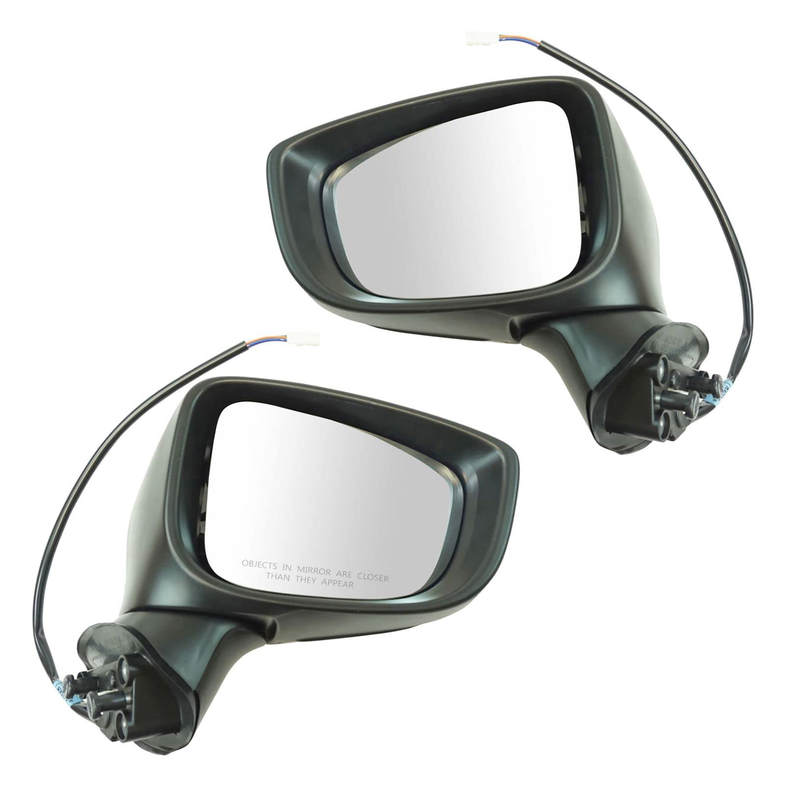 2014-2016 Mazda 3 Side Mirror Set - Driver & Passenger Replacement Mirrors with Turn Signal & Housing (No Heat/Blind Spot) - Compatible with MA1320179 MA1320180 MA1321179 MA1321180 - Perfect for Parking Safety & Lane Changing Visibility