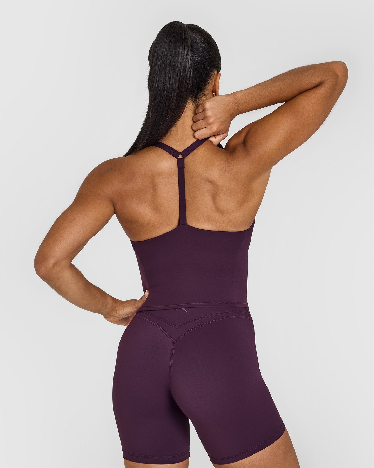 Timeless Square Neck Mid Vest for Women - Elegant Blackberry Purple Sleeveless Top | Perfect for Casual Outings, Layering, and Office Wear