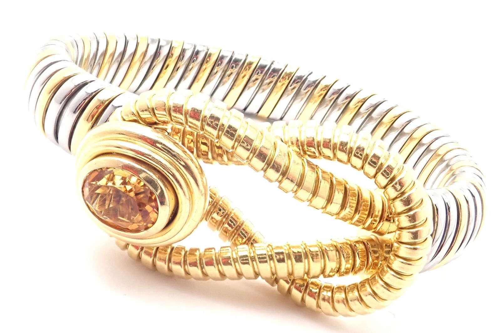 Authentic Cartier Hercules Knot 18K Yellow Gold & Stainless Steel Citrine Bracelet for Women | Luxury Jewelry Gift for Anniversary, Birthday & Special Occasions